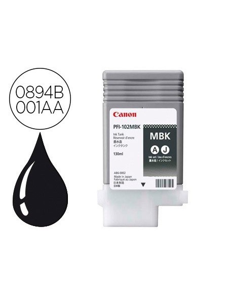 INK-JET CANON PFI-102MBK INK TANK NEGRO MATE