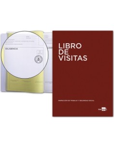 LIBRO LIDERPAPEL DIN A4 100 H REGISTRO DE VISITAS DE LA INSPECCION DE TRABAJO