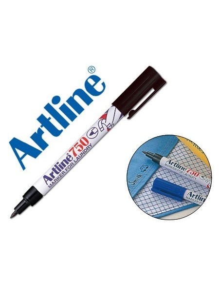 ROTULADOR ARTLINE MARCADOR PERMANENTE EK-750 NEGRO PUNTA REDONDA 0,7 MM EN BLISTER BRICO PARA LAVANDERIA