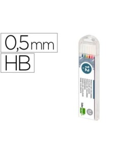 MINAS LIDERPAPEL COLORES SURTIDOS DE 0,5 MM ESTUCHE DE 12 MINAS