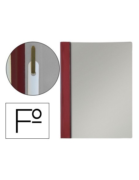 CARPETA DOSSIER FASTENER PVC ESSELTE FOLIO BURDEOS