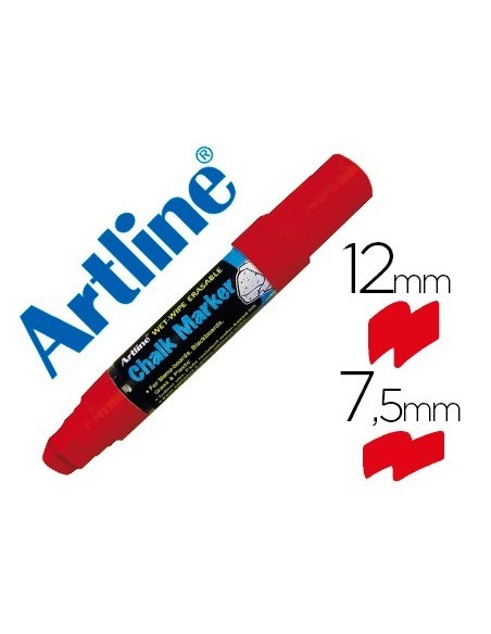 ROTULADOR ARTLINE PIZARRA VERDE NEGRA EPW-12 MM COLOR ROJO
