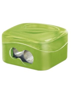 SACAPUNTAS M+R METALICO 2 USOS CON DEPOSITO COLORES SURTIDOS