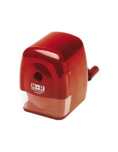 SACAPUNTAS SOBREMESA M+R MANUAL COLOR ROJO