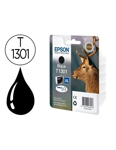 INK-JET EPSON STYLUS SX525WD/620FW OFFICE B42WD/BX320FW/525WD T1301 NEGRO