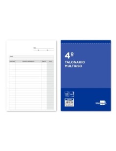TALONARIO LIDERPAPEL MULTIUSOS CUARTO ORIGINAL Y COPIA T299