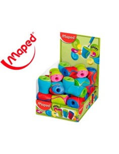 SACAPUNTAS MAPED PLASTICO BOOGY 1 USO CON DEPOSITO COLORES SURTIDOS
