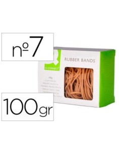 GOMILLAS ELASTICAS Q-CONNECT 100 GR NUMERO 7 70 X 2 MM