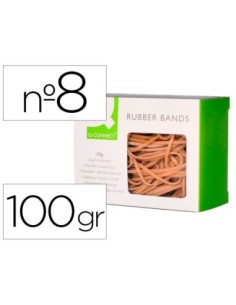 GOMILLAS ELASTICAS Q-CONNECT 100 GR NUMERO 8 80 X 2 MM