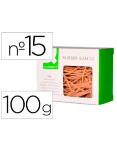 GOMILLAS ELASTICAS Q-CONNECT 100 GR NUMERO 15 150 X 2 MM