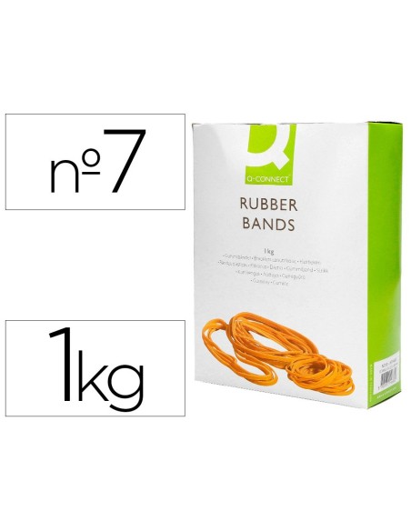 GOMILLAS ELASTICAS Q-CONNECT 1000 GR NUMERO 7 70 X 2 MM