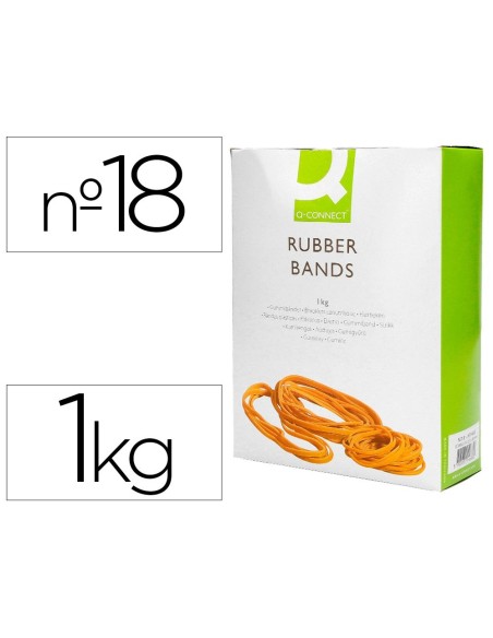 BANDAS ELASTICAS Q-CONNECT 1000 GR 180 X 1,6MM X16 MM N 18