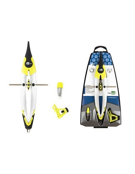 COMPAS LIDERPAPEL ONE CON BIGOTERA ADAPTADOR UNIVERSAL YMINAS COLORES SURTIDOS