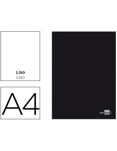 LIBRETA LIDERPAPEL TAPA NEGRA A4 80 HOJAS 60G/M2 LISO SIN MARGEN