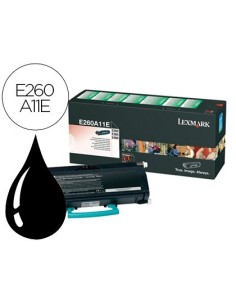 TONER LEXMARK E260A11E NEGRO 3500 PAG