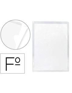 CARPETA DOSSIER UÑERO PLASTICO Q-CONNECT 180 MC FOLIO TRANSPARENTE