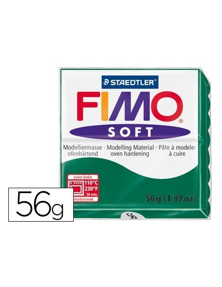 PASTA STAEDTLER FIMO SOFT 57 GR COLOR VERDE ESMERALDA