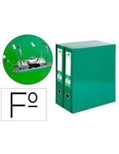 MODULO LIDERPAPEL 2 ARCHIVADORES FOLIO 2 ANILLAS MECANISMO DE PALANC 75MM VERDE