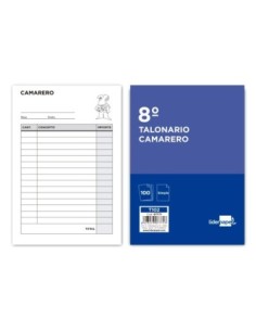 TALONARIO LIDERPAPEL CAMARERO OCTAVO -SIN IVA- 102