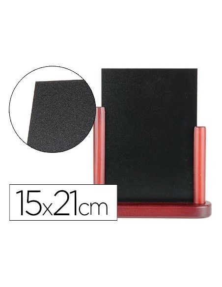 PIZARRA NEGRA LIDERPAPEL DOBLE CARA DE MADERA CON SUPERFICIE PARA ROTULADORES TIPO TIZA 15X21CM