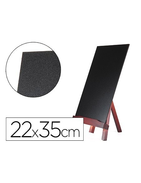 PIZARRA NEGRA LIDERPAPEL CABALLETE DE MADERA CON SUPERFICIE PARA ROTULADORES TIPO TIZA 22X35CM