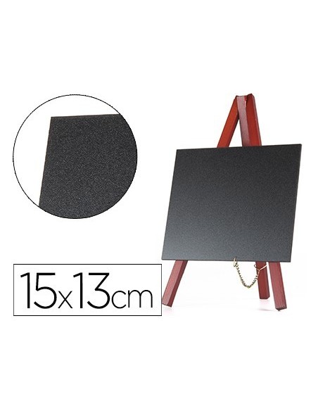 PIZARRA NEGRA LIDERPAPEL CABALLETE MADERA SUPERFICIE PARA ROTULADORES TIPO TIZA 15X13CM JUEGO 3 UNIDADES