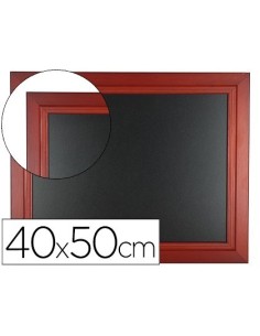 PIZARRA NEGRA LIDERPAPEL MURAL DE MADERA CON SUPERFICIE PARA ROTULADORES TIPO TIZA 40X50CM