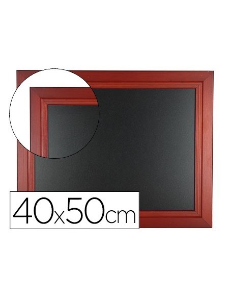 PIZARRA NEGRA LIDERPAPEL MURAL DE MADERA CON SUPERFICIE PARA ROTULADORES TIPO TIZA 40X50CM