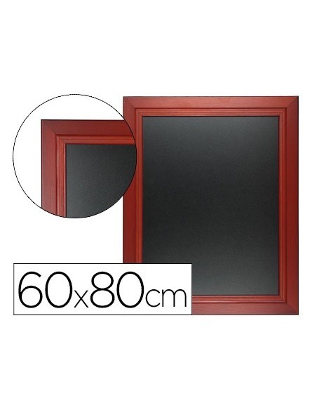 PIZARRA NEGRA LIDERPAPEL MURAL DE MADERA CON SUPERFICIE PARA ROTULADORES TIPO TIZA 60X80CM