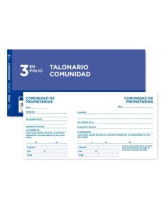 TALONARIO LIDERPAPEL COMUNIDAD TRES DEL FOLIO 106 -CON IVA