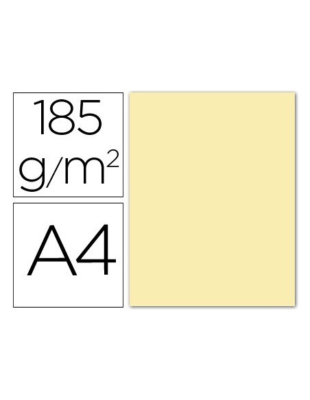 CARTULINA GUARRO DIN A4 CREMA 185 GR PAQUETE 50 HOJAS