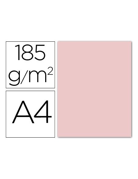 CARTULINA GUARRO DIN A4 ROSA 185 GR PAQUETE 50 HOJAS