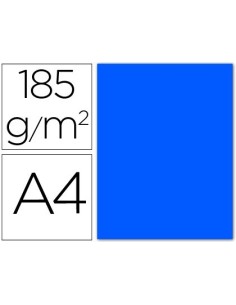CARTULINA GUARRO DIN A4 AZUL MAR 185 GR PAQUETE 50 HOJAS