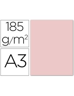 CARTULINA GUARRO DIN A3 ROSA 185 GR PAQUETE 50 HOJAS