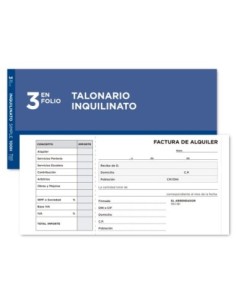 TALONARIO LIDERPAPEL INQUILI- NATO TRES DEL FOLIO 107 -CON CONDICIONES