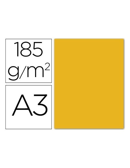 CARTULINA GUARRO DIN A3 ORO 280 GR PAQUETE DE 50 HOJAS