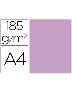 CARTULINA GUARRO DIN A4 LILA 185 GR PAQUETE 50 HOJAS
