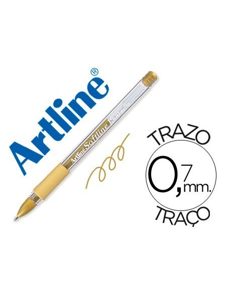 BOLIGRAFO ARTLINE 1900 SOFTLINE TINTA ACEITE METALICO ORO