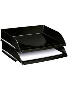 BANDEJA SOBREMESA CEP PLASTICO APAISADA NEGRO 351X260X69 MM