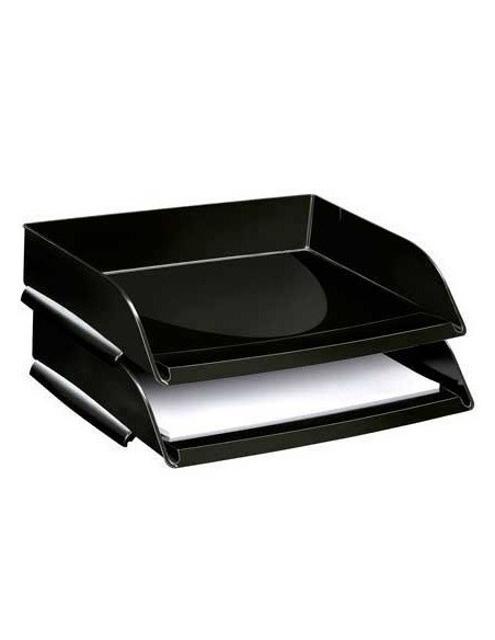 BANDEJA SOBREMESA CEP PLASTICO APAISADA NEGRO 351X260X69 MM