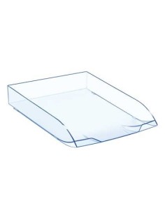 BANDEJA SOBREMESA CEP CONFORT PLASTICO TRANSPARENTE CELESTE 370X270X61 MM