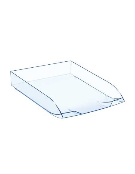 BANDEJA SOBREMESA CEP CONFORT PLASTICO TRANSPARENTE CELESTE 370X270X61 MM