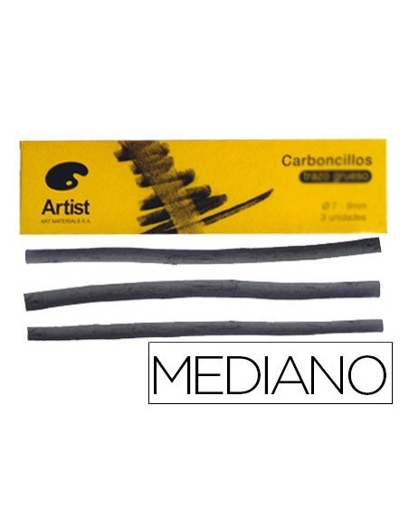 CARBONCILLO ARTIST MEDIANOS 5-6 MM CAJA DE 6 UNIDADES