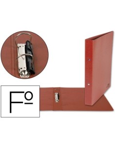 CARPETA DE 2 ANILLAS 25MM MIXTAS LIDERPAPEL FOLIO CARTON CUERO