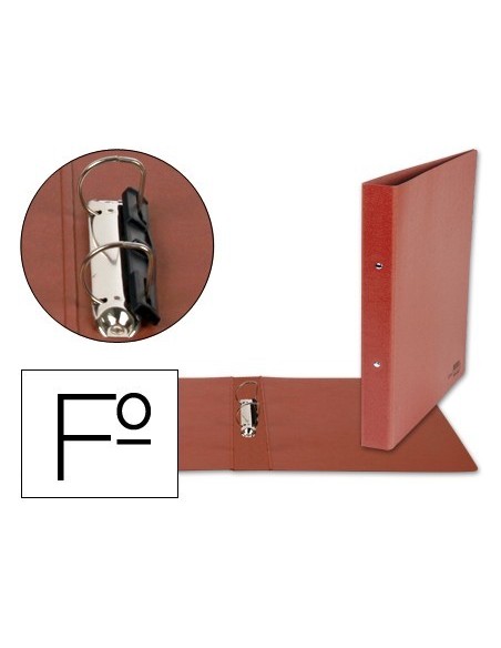 CARPETA DE 2 ANILLAS 25MM MIXTAS LIDERPAPEL FOLIO CARTON CUERO