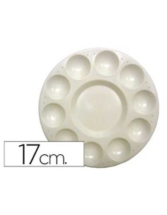 PALETA PLASTICO ARTIST CIRCULAR CON 10 HUECOS TAMAÑO 17CM