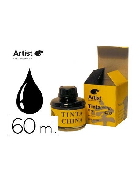 TINTA CHINA ARTIST NEGRA FRASCO DE 60 ML
