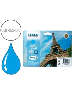 INK-JET EPSON STYLUS T7022 CIAN XL WP-4000 4500 CAPACIDAD 2400 PAG