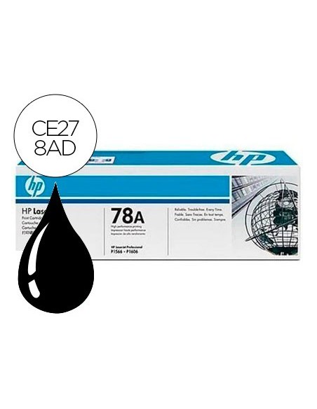 TONER HP LASERJET CE278A NEGRO 1600 PAG PACK 2