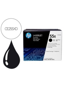 TONER HP LASERJET CE255XD NEGRO 12500 PAG PACK 2